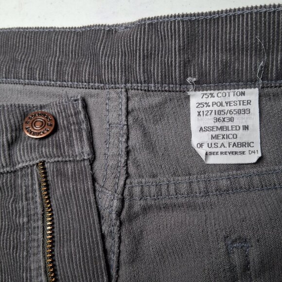 Vintage Roebucks Corduroys Corduroy Pants Men 36x29.5 Gray Classic READ - Picture 13 of 15